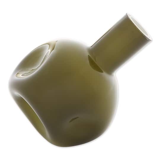 6" Hunter Green Abstract Vase